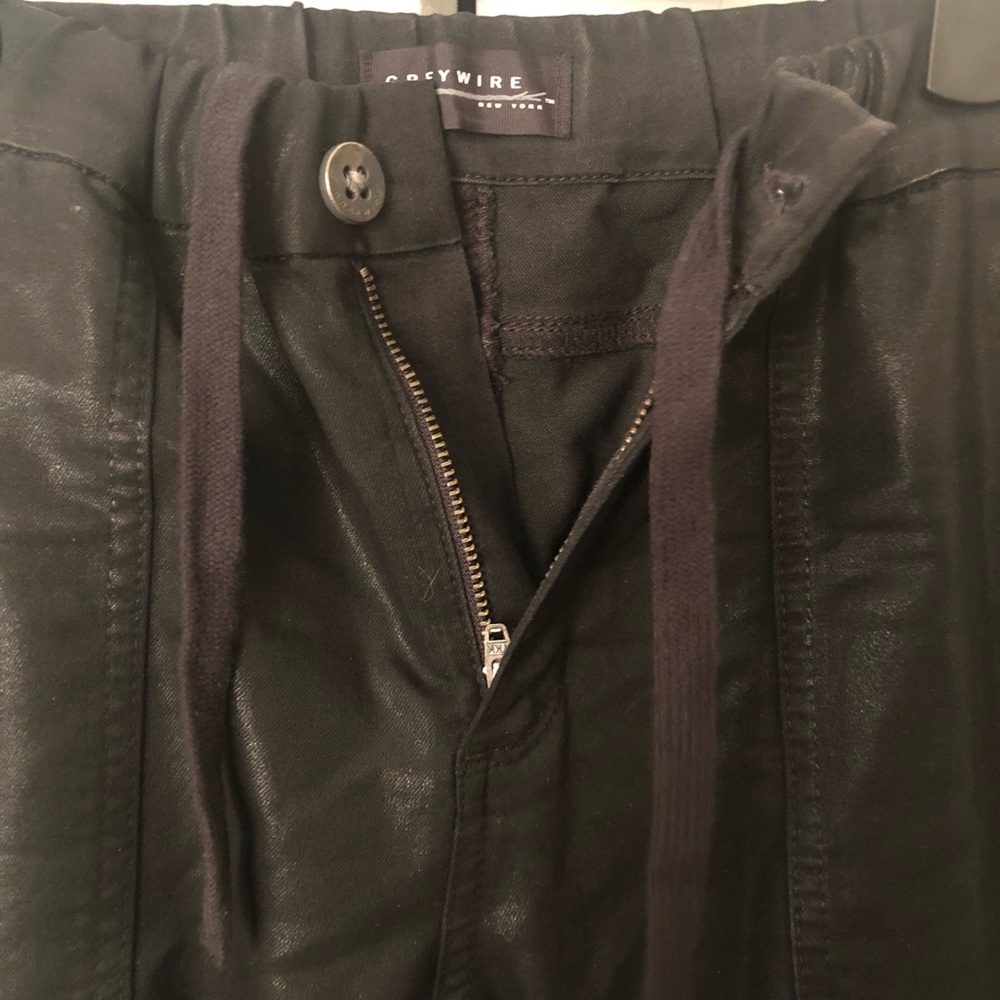 Grey Wire Relaxed Coated Denim - Picture 3 of 4